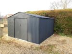 Abri 10,85m² métal FIRST anthracite + Kit d'ancrage X-METAL