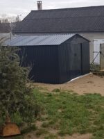 Abri 10,85m² métal FIRST anthracite + Kit d'ancrage X-METAL
