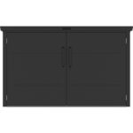 Abri 3 poubelles en acier galvanisé Kosto monopente gris foncé + kit d'ancrage - X-Métal