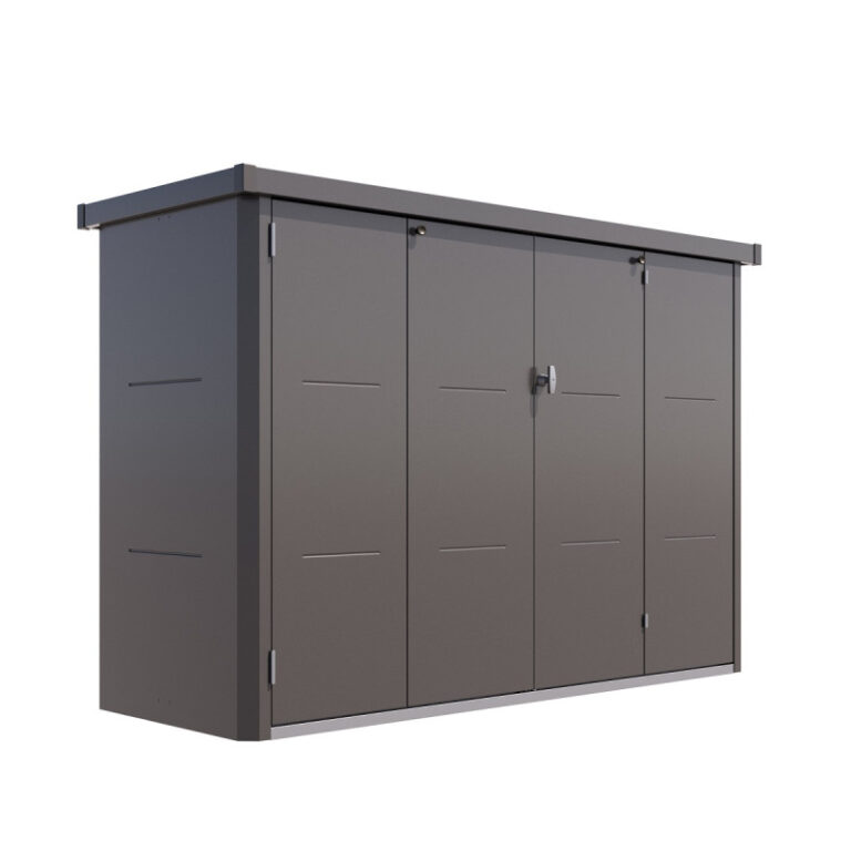 Abri à vélos en acier galvanisé gris anthracite Velotto - Telluria