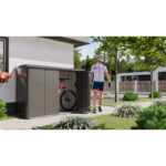 Abri à vélos en acier galvanisé gris anthracite Velotto - Telluria