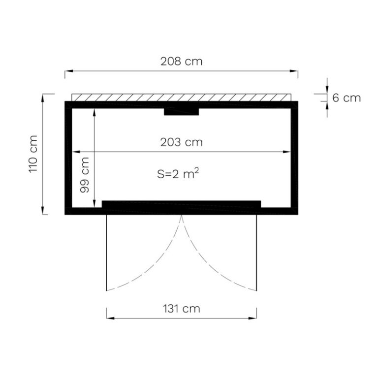 Abri à vélos en bois brut 2,1m² - panneaux 18mm - Fineline 1 - Bertilo