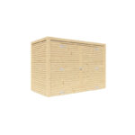 Abri à vélos en bois brut 2,1m² - panneaux 18mm - Fineline 1 - Bertilo