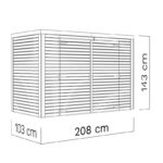 Abri à vélos en bois brut 2,1m² - panneaux 18mm - Fineline 1 - Bertilo