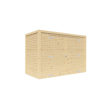 Abri à vélos en bois brut 2,1m² - panneaux 18mm - Fineline 1 - Bertilo