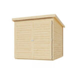 Abri à vélos en bois brut 3,4m² - pour 3 vélos - Karibu