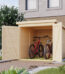 Abri à vélos en bois brut 3,4m² - pour 3 vélos - Karibu