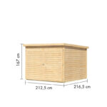 Abri à vélos en bois brut 4,6m² - pour 4 vélos - Karibu