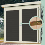Abri à vélos en bois gris terre 4,6m² - pour 4 vélos - Karibu