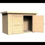Abri à vélos en bois naturel 2,10m² Cykel + plancher – Bertilo
