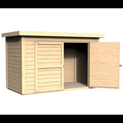 Abri à vélos en bois naturel 2,10m² Cykel + plancher – Bertilo