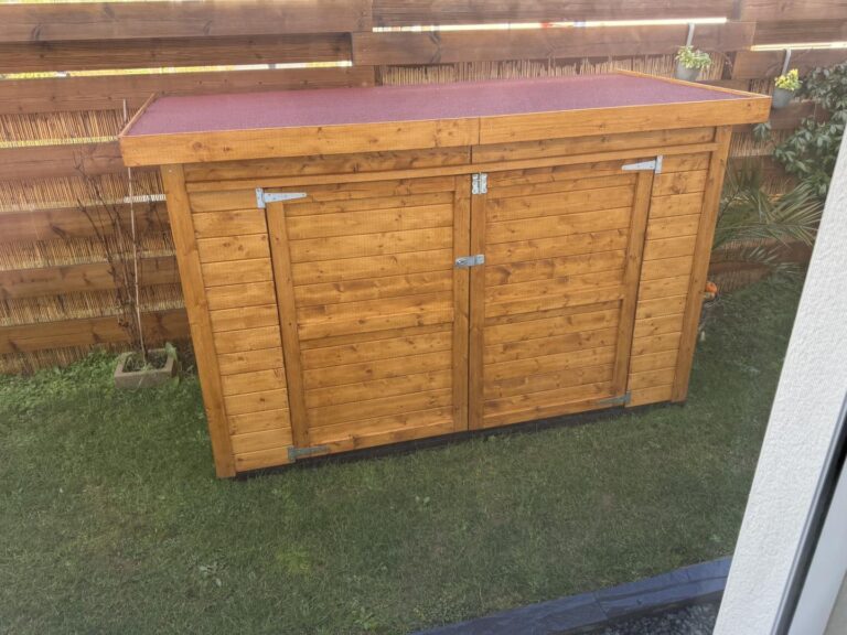 Abri à vélos en bois naturel 2,10m² Cykel + plancher – Bertilo