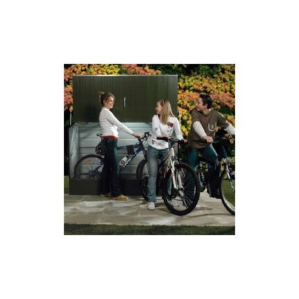 Abri à vélos en métal 1750L vert 1,74m² + kit d'ancrage TRIMETALS