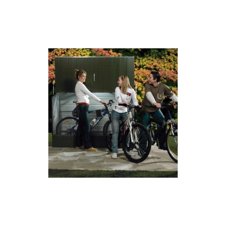 Abri à vélos en métal 1750L vert 1,74m² + kit d'ancrage TRIMETALS