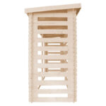 Abri bûches en bois brut 456x100cm – panneaux 19mm – Timbela