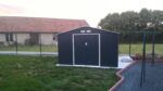 Abri de jardin 10,85m² métal PLUS anthracite + Kit d'ancrage X-METAL