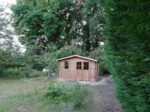 Abri de jardin 12m² PLUS en bois 40mm traité teinté marron Gardy Shelter