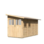 Abri de jardin adossé en bois certifié 6,42m² Juist 3 - Karibu
