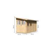 Abri de jardin adossé en bois certifié 6,42m² Juist 3 - Karibu