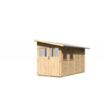 Abri de jardin adossé en bois certifié 6,42m² Juist 3 - Karibu