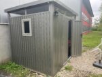 Abri de jardin en acier galvanisé Kosto 6,76m² + kit d'ancrage - X-Métal