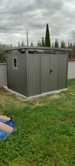 Abri de jardin en acier galvanisé Kosto 6,76m² + kit d'ancrage - X-Métal