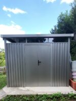 Abri de jardin en acier galvanisé Kosto 6,76m² + kit d'ancrage - X-Métal