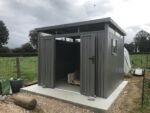 Abri de jardin en acier galvanisé Kosto 8,64m² + kit d'ancrage - X-Métal