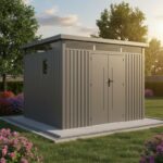 Abri de jardin en acier galvanisé Kosto 8,64m² + kit d'ancrage - X-Métal