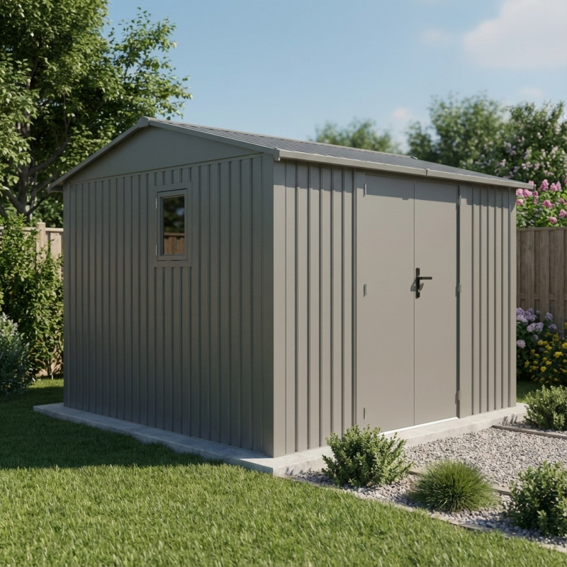 Abri de jardin en acier galvanisé Roka 9m² - X-Métal Abri de jardin en acier galvanisé Roka 9m² - X-Métal