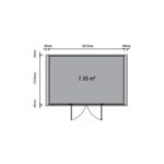 Abri de jardin en bois composite 19,2mm aspect bois 7,71m² WINSTON skylight - Woodlife Garden