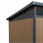 Abri de jardin en bois composite 19,2mm aspect bois 7,71m² WINSTON skylight - Woodlife Garden
