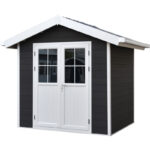 Abri de jardin en bois composite 28mm anthracite 4,77m² PREMIUM - Woodlife Garden