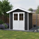 Abri de jardin en bois composite 28mm anthracite 4,77m² PREMIUM - Woodlife Garden