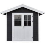 Abri de jardin en bois composite 28mm anthracite 4,77m² PREMIUM - Woodlife Garden