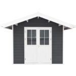 Abri de jardin en bois composite 28mm anthracite 7,78m² PREMIUM - Woodlife Garden