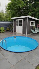 Abri de jardin en bois composite 28mm anthracite 9m² PREMIUM toit plat - Woodlife Garden