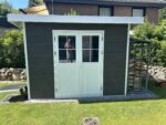 Abri de jardin en bois composite 28mm anthracite 9m² PREMIUM toit plat - Woodlife Garden