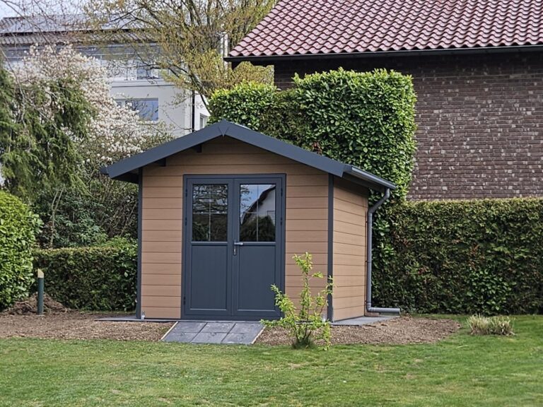 Abri de jardin en bois composite 28mm aspect bois 7,78m² PREMIUM - Woodlife Garden