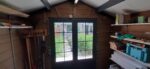 Abri de jardin en bois composite 28mm aspect bois vieilli 9m² double porte alu et double vitrage - Woodlife Garden