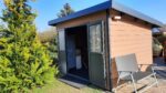 Abri de jardin en bois composite 28mm aspect bois vieilli 9m² PREMIUM toit plat - Woodlife Garden