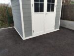 Abri de jardin en bois composite 28mm gris clair 4,77m² PREMIUM - Woodlife Garden