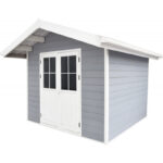 Abri de jardin en bois composite 28mm gris clair 7,78m² PREMIUM - Woodlife Garden