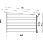 Abri de jardin en bois composite 28mm gris foncé et armature anthracite 9m² PREMIUM toit plat - Woodlife Garden