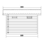 Abri de jardin en bois composite 28mm gris foncé et armature anthracite 9m² PREMIUM toit plat - Woodlife Garden