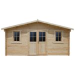 Abri de jardin en bois massif 16m² PLUS - madriers 28mm Gardy Shelter