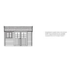 Abri de jardin en bois massif 28mm Arles porte double 8,52m² SOLID