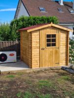 Abri de jardin en bois massif 3,80m² – madriers 20mm - Habrita