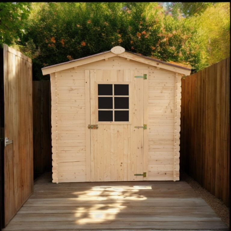 Abri de jardin en bois massif 3,80m² – madriers 20mm - Habrita