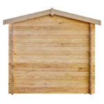 Abri de jardin en bois massif 4m² PRIMO - madriers 28mm traité teinté marron Gardy Shelter